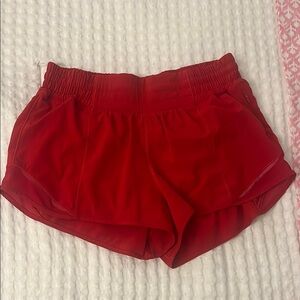 Lululemon Athletica Red Hotty Hot Athletic Shorts